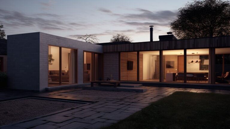 Une maison modulaire en forme de L